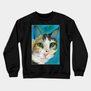 Interested Kitty Crewneck Sweatshirt
